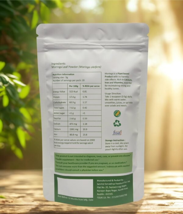 Sarvital Moringa Leaf Powder - 100gms